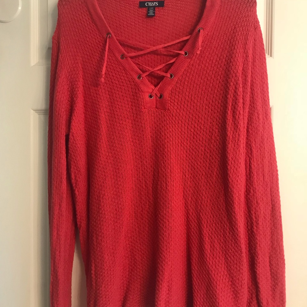 Long sleeve blouse with tie accent at neck - Picture 3 of 3